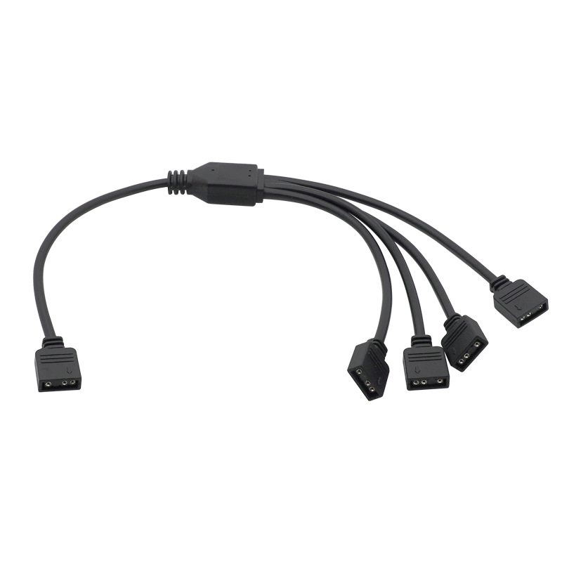Mainboard synchronous hub 5V3 pin 12v 4Pin RGB interface one-long expansion cable extension cable ARGB
