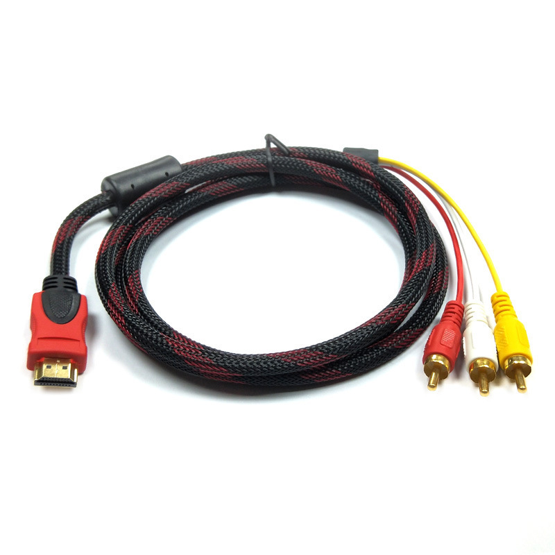 1.5 メートル Hdmi に 3rca Lan ケーブル Hdmi に Ypbpr Av 高解像度ラインデジタルコンピュータケーブル|undefined