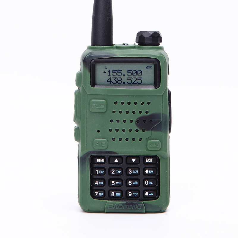 Baofeng walkie-talkie accessories UV5R walkie-talkie leather case plastic silicone protective case three-proof factory wholesale
