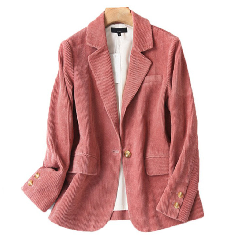 ZOJ casual cotton corduroy suit women's 2024 Spring small suit jacket women's all-match suit women's clothing wholesale