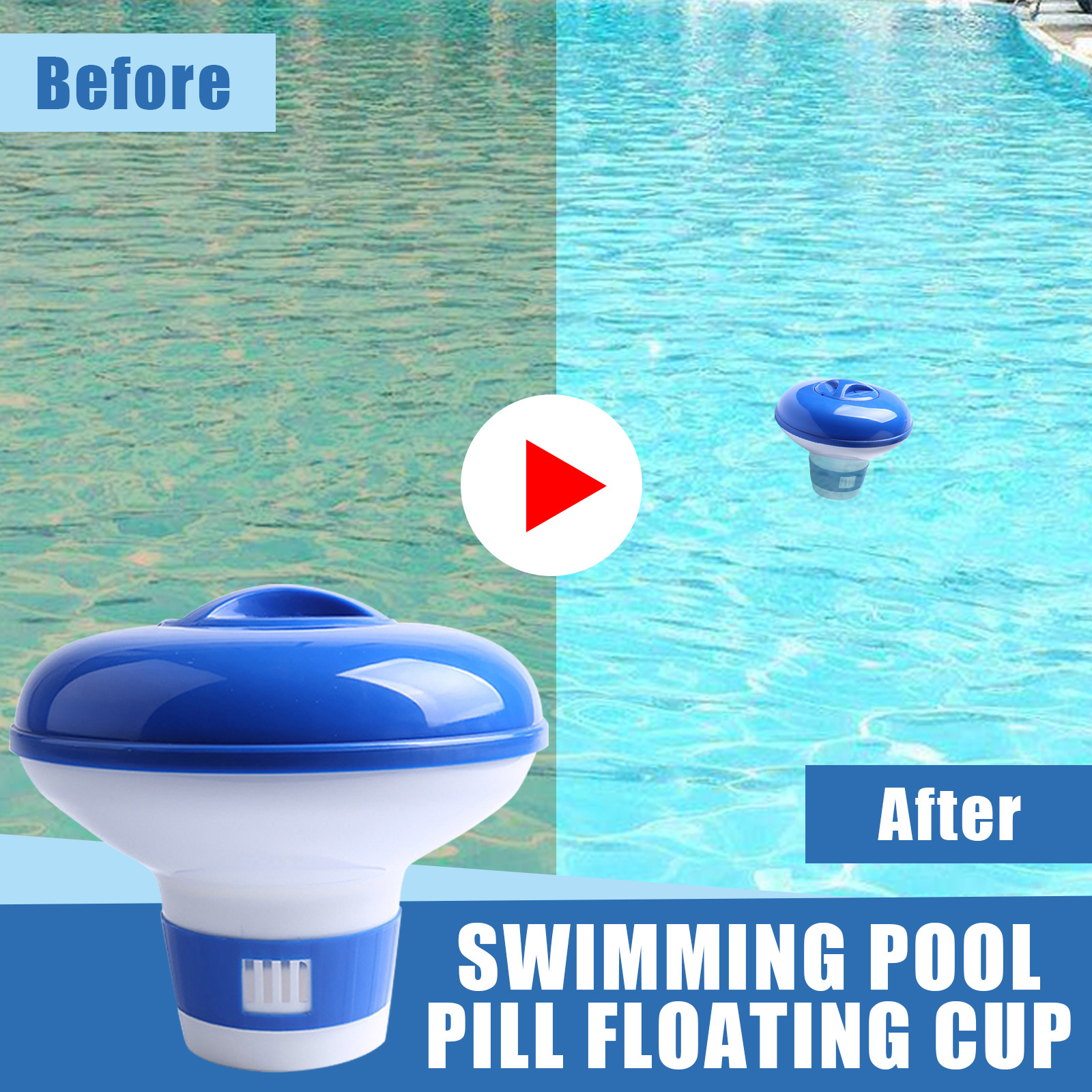 Swimming Pool Doser Swimming Pool Floating Water Effervescent Tablets Floating Cup Swimming Pool Automatic Doser Floating Doser