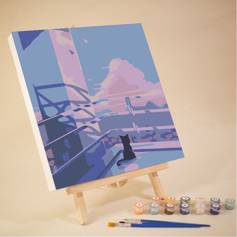 Factory wholesale high coverage pigment children's diy digital oil painting fill color cartoon animation color painting hand