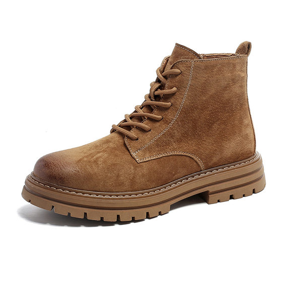 Vintage Martin Boots Men's 2022 Autumn New Short Boots Fashionable All-match Rhubarb Boots Men's British Style Workwear Boots Men's Shoes