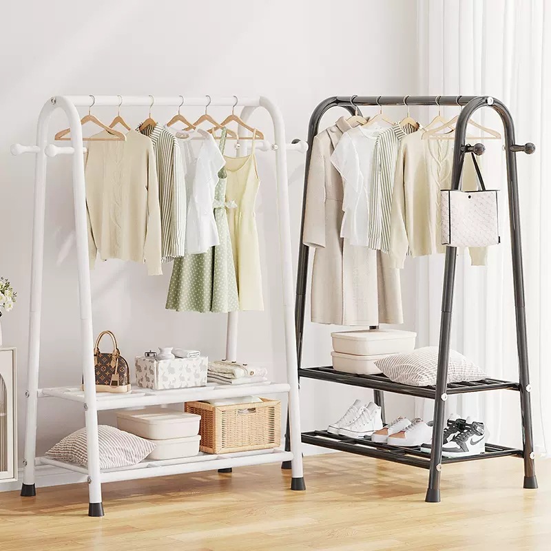 Drying Rack Household Floor Bedroom Clothes Storage Rack Simple Coat Rack Floor-mounted Single-pole Clothes Hanging Rack