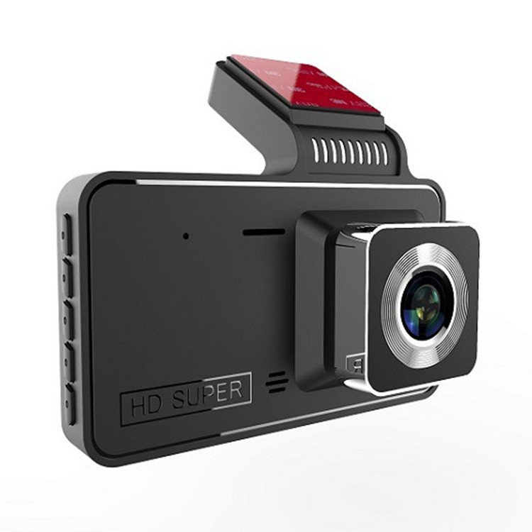 New hidden 3m suction cup 4 inch HD 1080p Touch IPS screen dual lens driving recorder Cardvr
