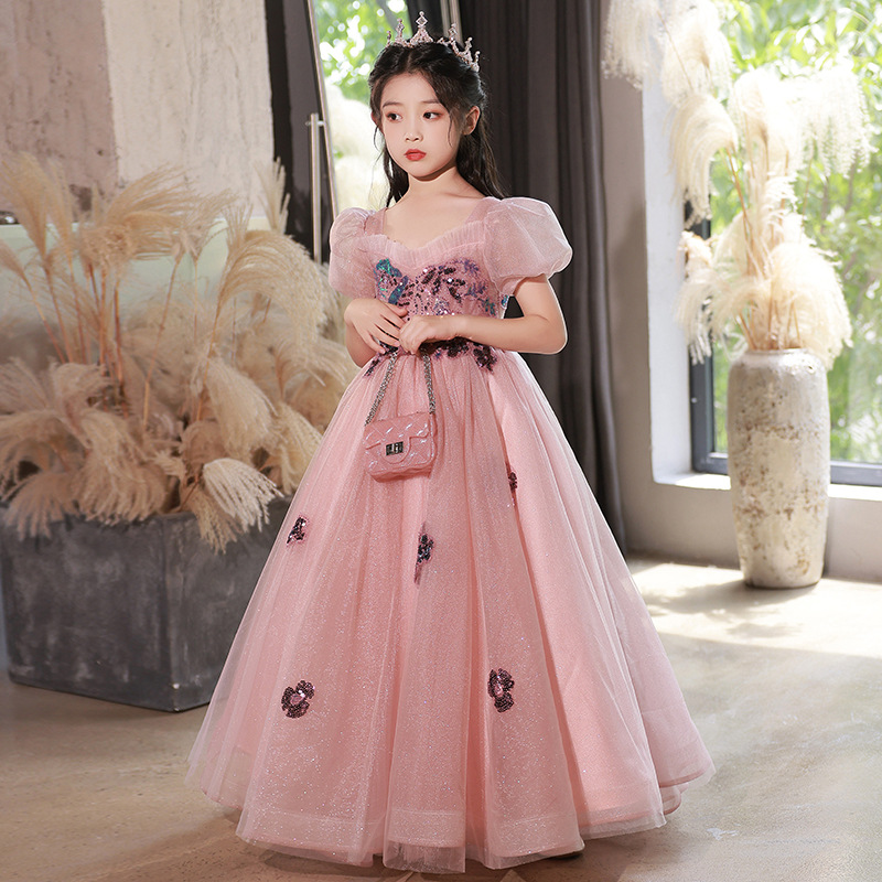 Children's Clothing Children's Dress Princess Dress Stylish Girl's Piano Playing Dress Flower Girl's Wedding Girl's Evening Dress