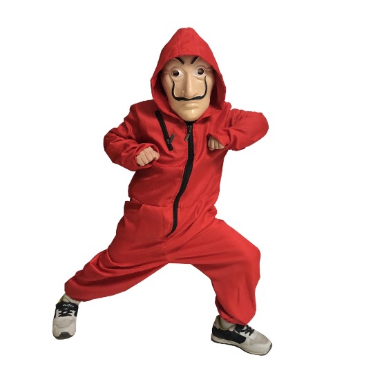 Paper Money House Halloween Costumes cosplay Dali Len Adult Children cosplay Clown Mask Halloween