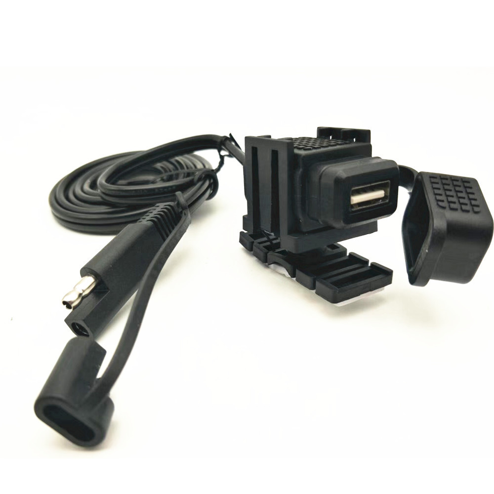 Motorcycle modified mobile phone charger 2.1A USB with Fuse SAE adapter AA