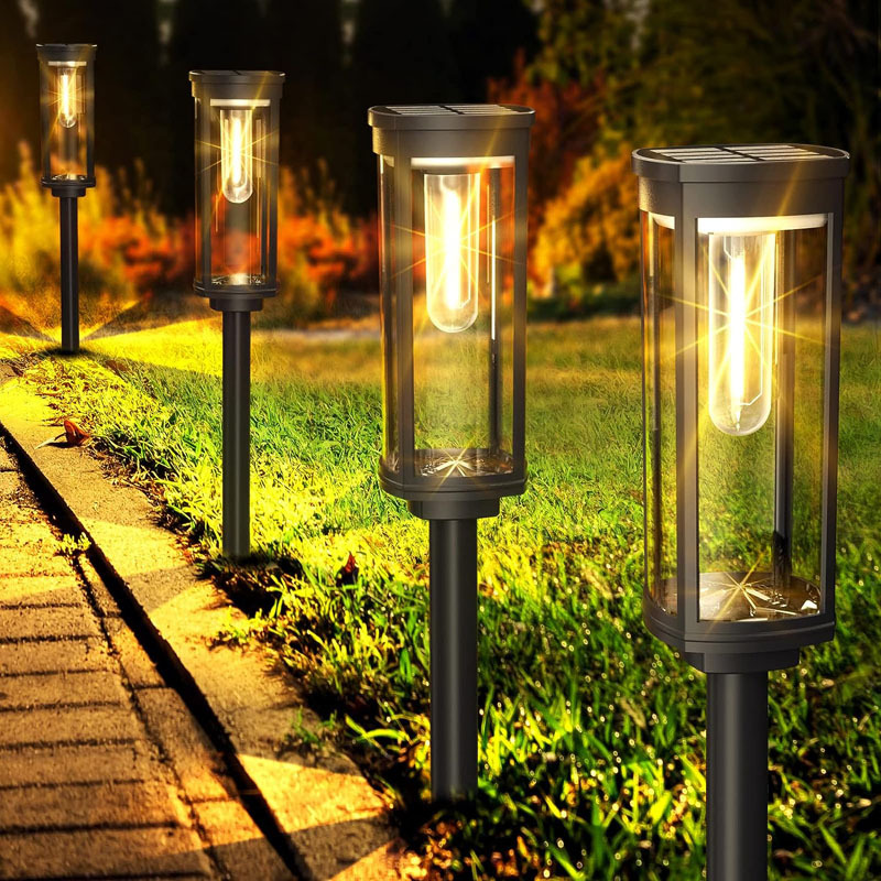 Solar lamp outdoor garden lamp waterproof garden walkway tungsten wire lawn plug-in lamp outdoor atmosphere installation path lamp