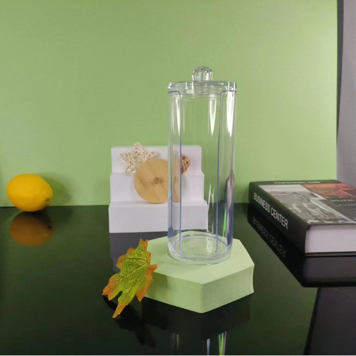 PS transparent acrylic Cotton Box cosmetic cotton storage box table sample home storage factory direct!