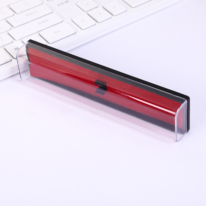 Plastic transparent pen box acrylic pen box rectangular signature pen box gel pen pen box printable logo