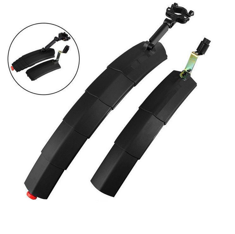 LED bicycle telescopic Fender mountain bike rain shield mud tile all-inclusive rain shield 26 inch with light