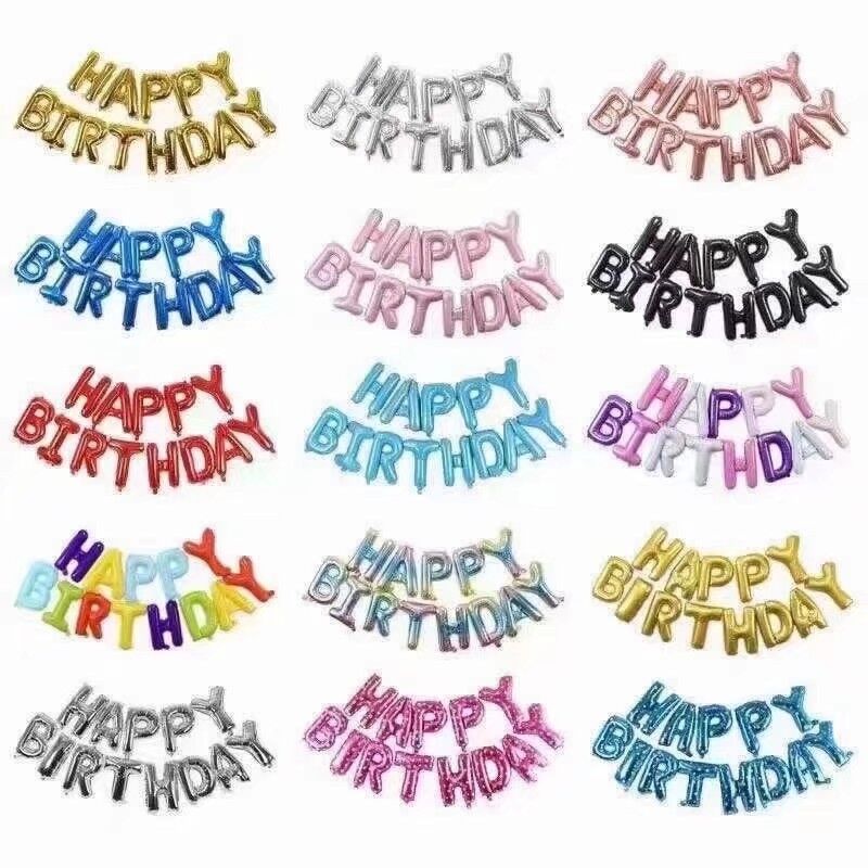 Happy birthday aluminum balloon for adults and children happybirthday years old party decoration scene layout