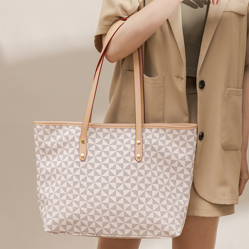 Tote Bag Women's New 2023 Korean Style Fashionable Three-Piece Combination Bag Medium Bag Printed Women's Hand Shoulder Bag