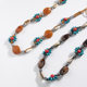 Bohemian Style Flower Woven Knot Ethnic Style Handmade Wooden Beads Women's Belt Leisure Holiday Style Beautiful Waist Rope