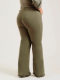 Europe and the United States cross-border new slim-fit stretch fashion solid color fur edge flared pants women's jeans
