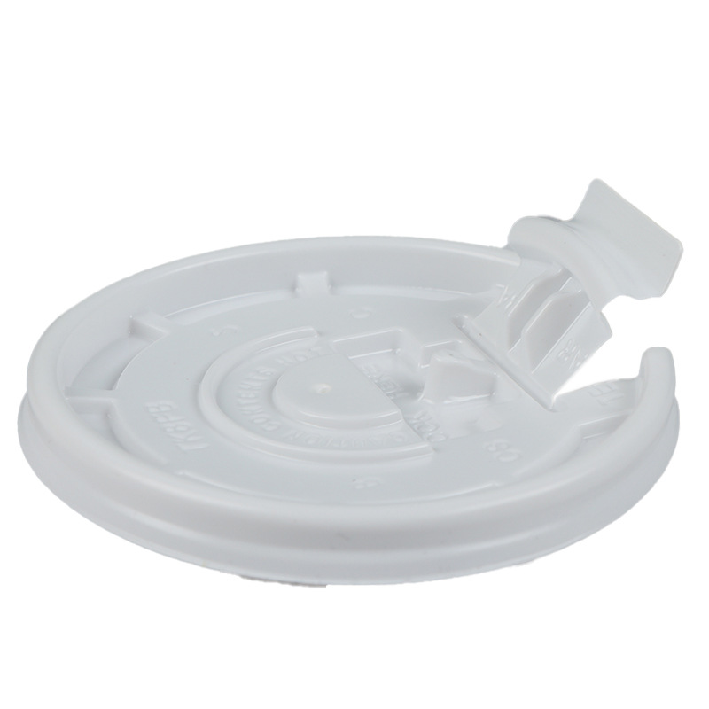 Wholesale 80/90 PS plastic cover disposable coffee cup soybean milk cup milk tea cup cover flat cover switch cover Cup cover