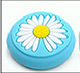 Daisy on blue background