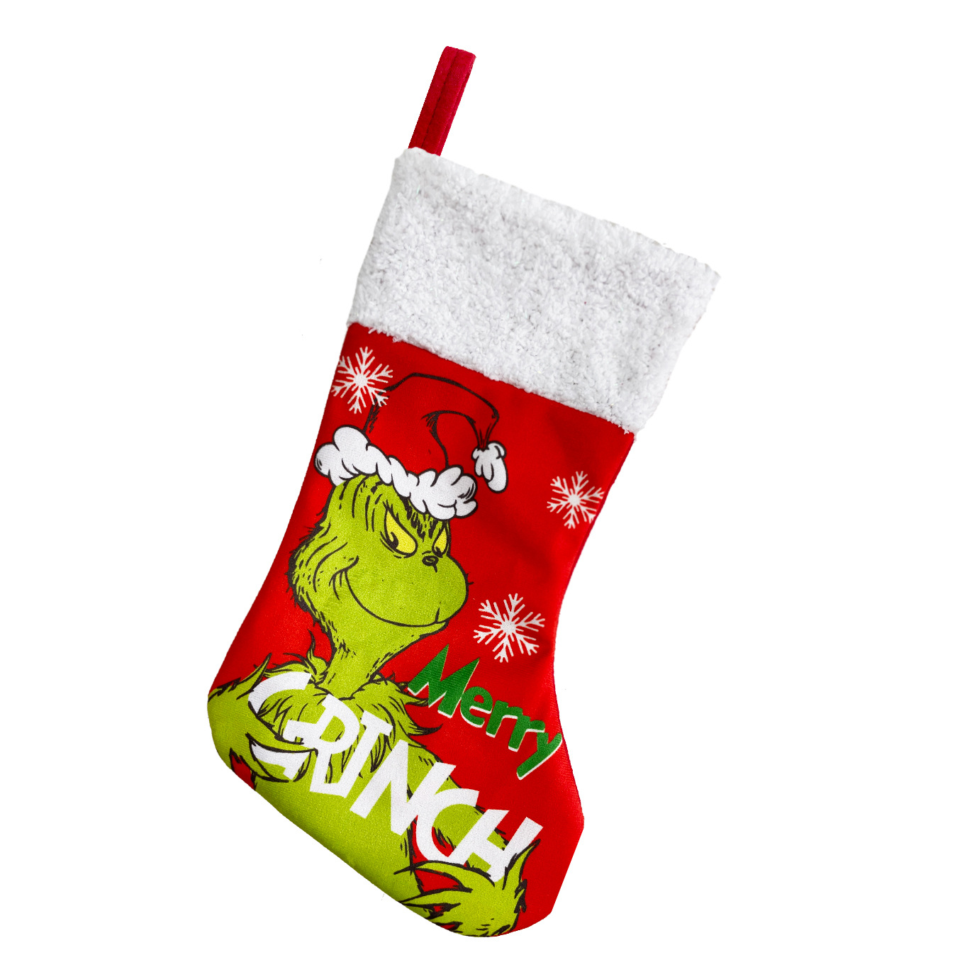 suit Christmas Stocking Grinch Green Hair Monster Gift Bag Super Soft Christmas Pendant Fireplace Decorations Kit Supplies