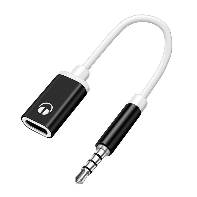 3.5mm revolution typec female flat head headset to round head adapter cable analog connection mobile phone adapter converter
