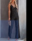 European and American women's deep V backless jumpsuit cross-border long solid color slim sleeveless jumpsuit women's wholesale