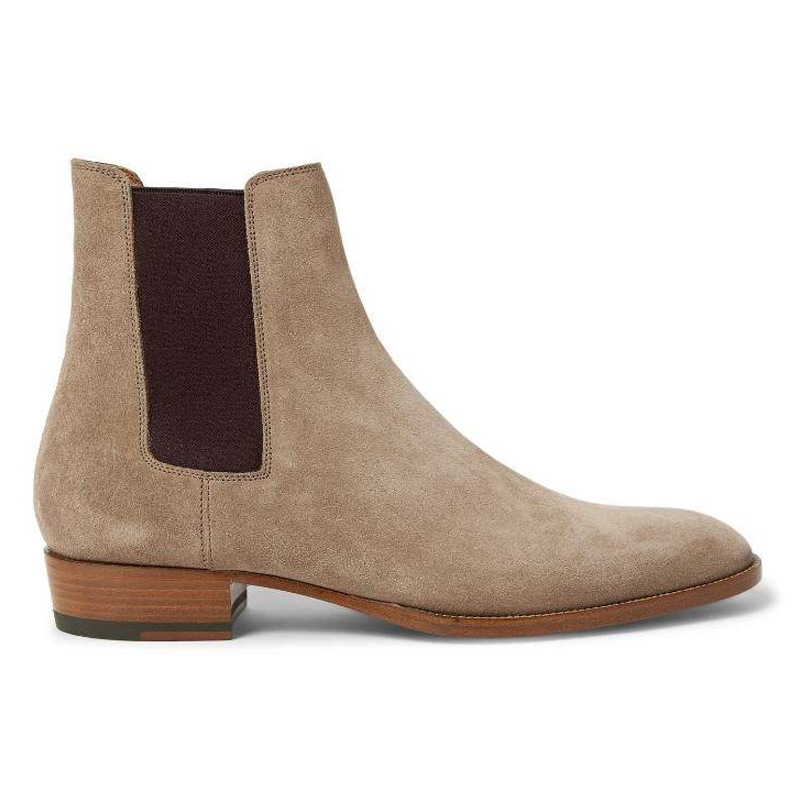 Foreign Trade Men's Shoes CHELSEA BOOT CHELSEA Boots Men's Genuine Leather Frosted Pointed Low-Top Summer Martin Ankle Boots