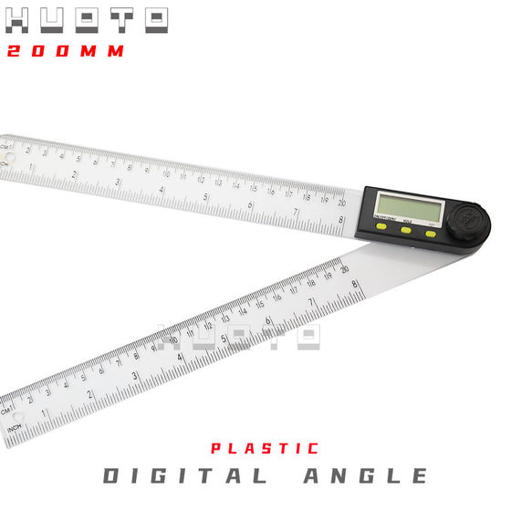 HUOTO electronic digital display angle ruler protractor Stainless Steel woodworking ruler angle measuring instrument angle ruler 360 degrees