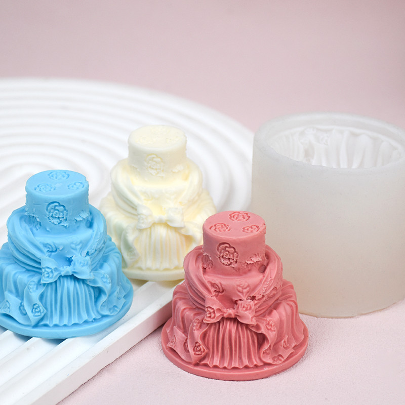 Qikai creative bow cake aromatherapy candle silicone mold DIY Fondant chocolate cake baking mold