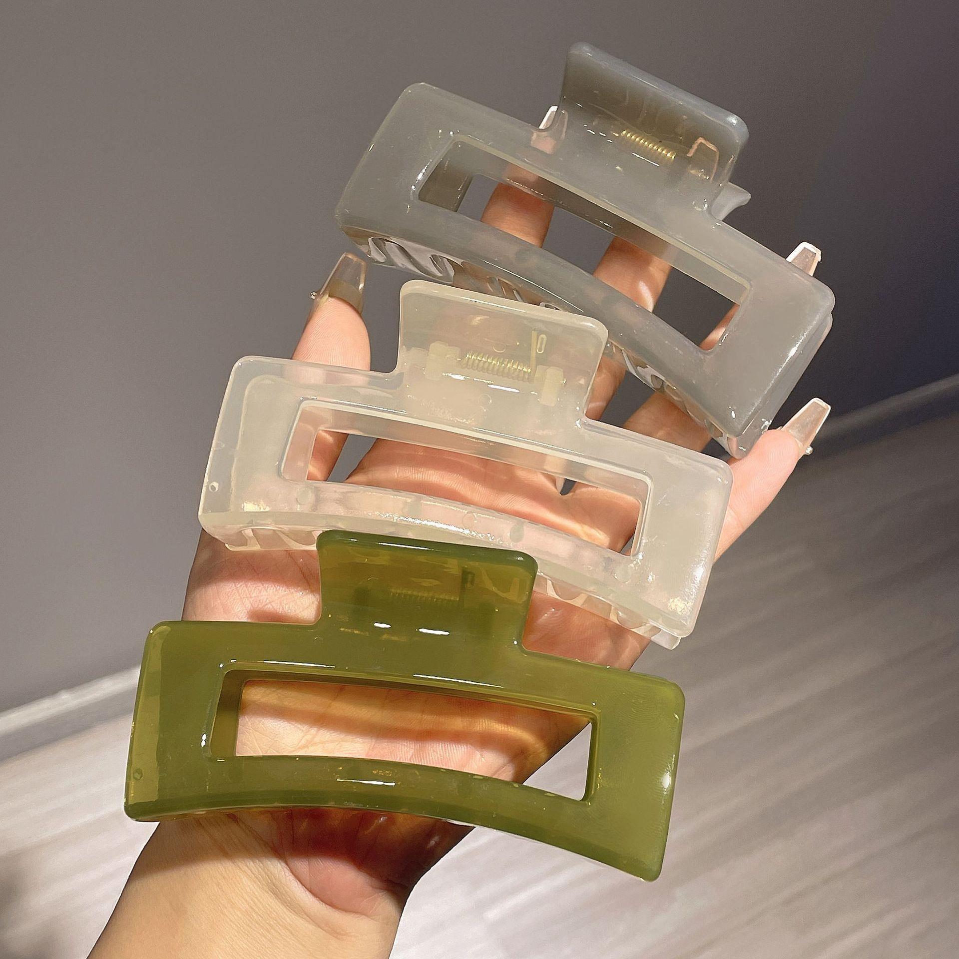 大號抓夾女夏季韓國優雅氣質髮夾後腦勺盤發鯊魚夾子頭飾發卡髮飾