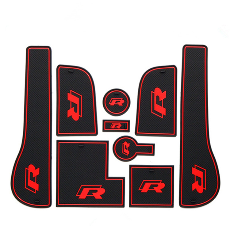 Suitable for Volkswagen GOLF 7 door slot mat interior anti-slip mat GOLF GTI modified water cup storage mat right Drive