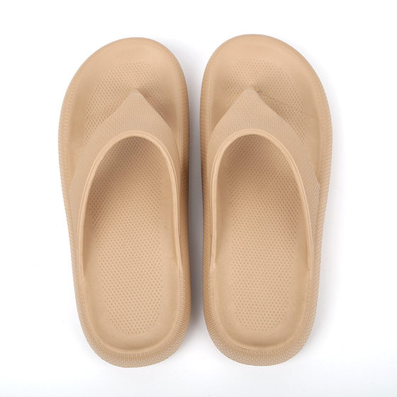 2022 New Summer Bathroom Home Slippers Women's Summer Dung Thick Bottom Flip Flops eva Set Toe Couple Slippers