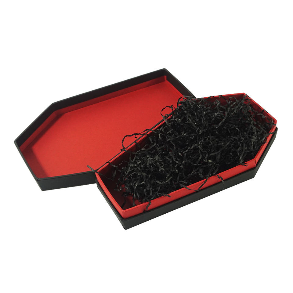 Mini Halloween Cardboard Coffin Shape High Quality Packaging Gift Shipping Snack Box with Lid Gift Box