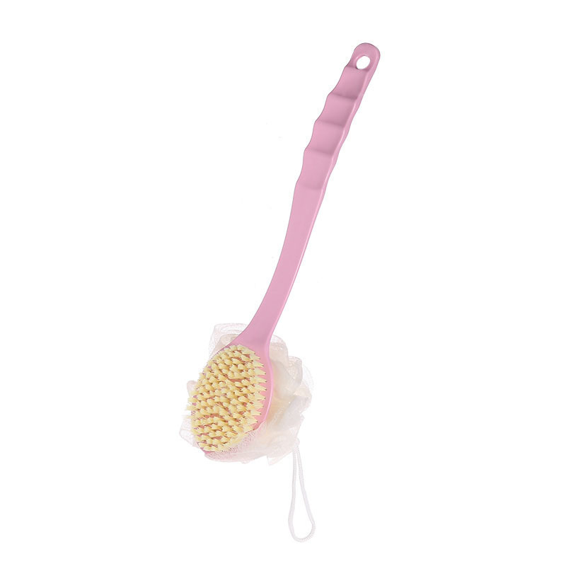 Double-sided bath Ball 2-in -1 long handle bath brush bath brush soft hair massage bath brush scrubbing brush
