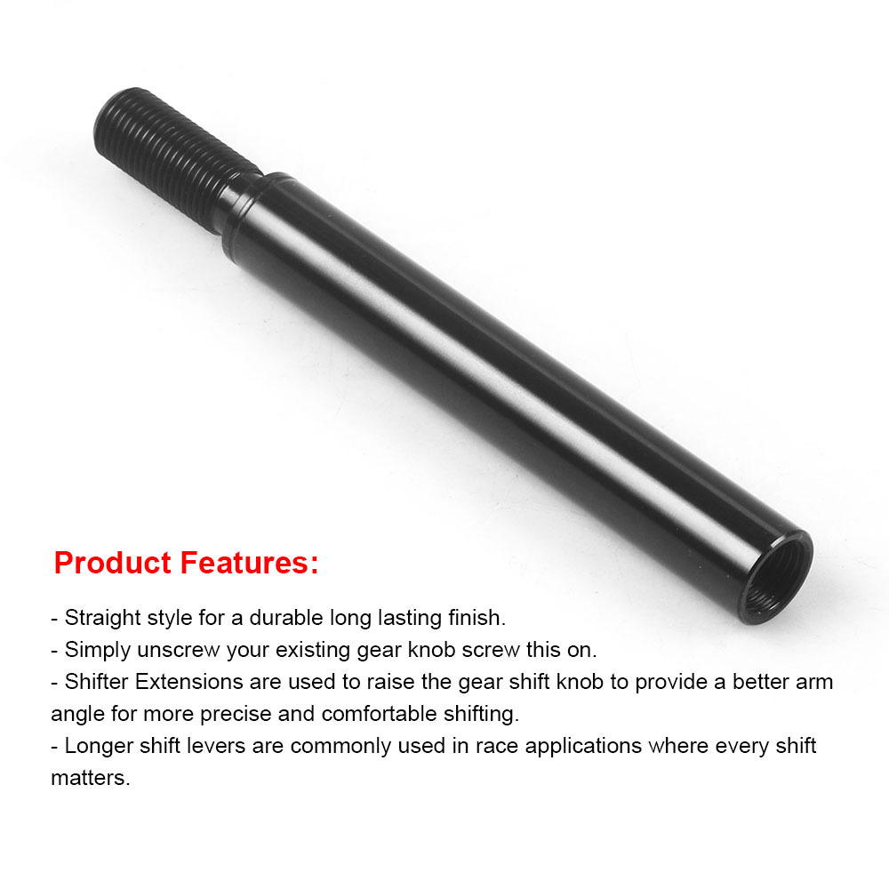 Car modified gear head extension rod aluminum alloy gear rod extender 3/3.5/4 inch M10X1.5