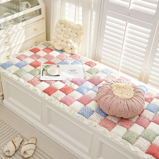 Japanese Single Export Bay Window Mat Non-slip Cushion ins Style Soft Waxy Tatami Balcony Mat Cream Window Mat