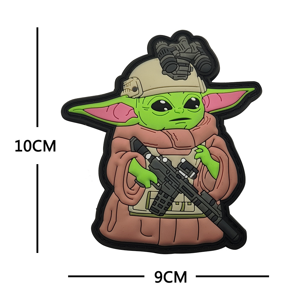 HaiKe cross-border 511 donut skull tea cup PVC soft rubber armband Yoda tactical military backpack morale seal sticker