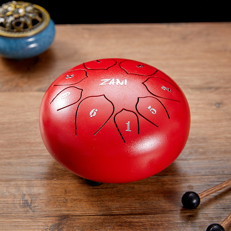 zani ethereal drum 6 inch 8 tone worry-free drum children beginner hand plate steel tongue drum color empty drum percussion instruments wholesale