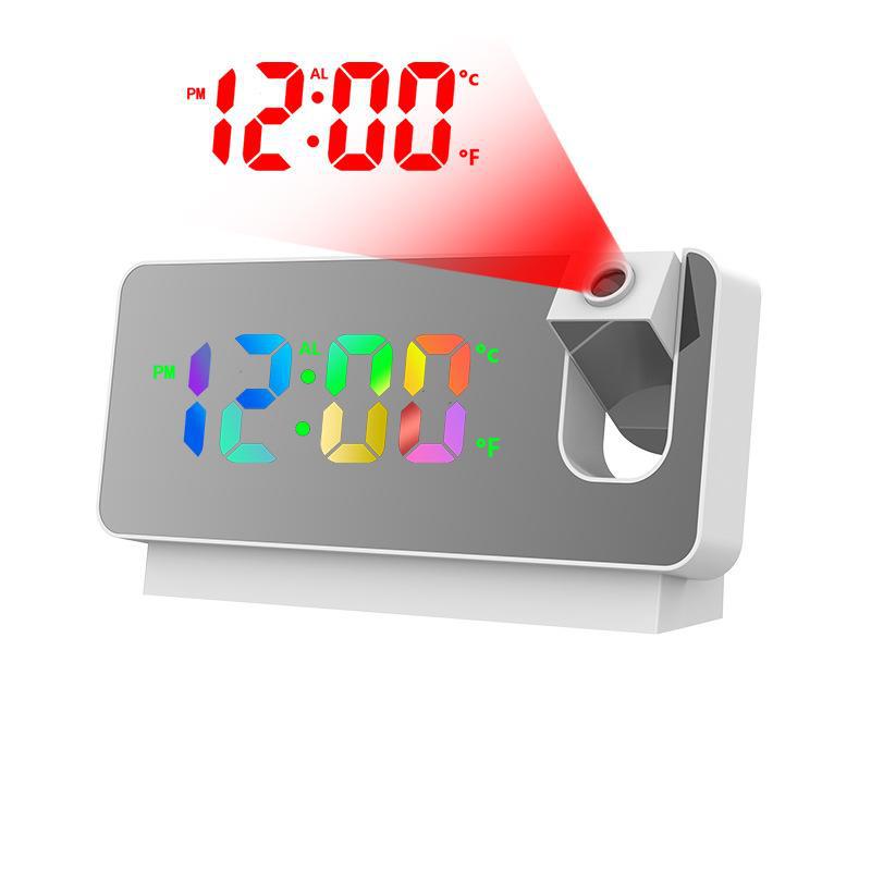 Multifunctional Creative Alarm Clock Mute Internet Celebrity Promotional Color Screen Projection Alarm Clock