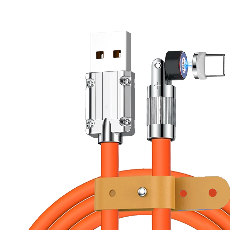 540 degree geek usb magnetic rotating fast charging line TYPE-C charging line Android hand travel data line