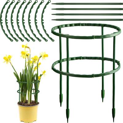 Plant support plant pile plant support pile garden flower stand semicircular plant support ring plastic plant cage