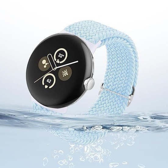 Suitable for Google Google Pixel Watch 2/1 nylon elastic woven strap adjustable slide buckle strap