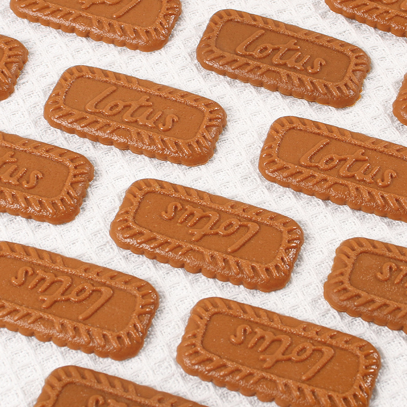 Simulation Belgian Caramel Cookies Simulation Snack Food Model Cake Decorations Ornaments DIY Hairpin Accessories