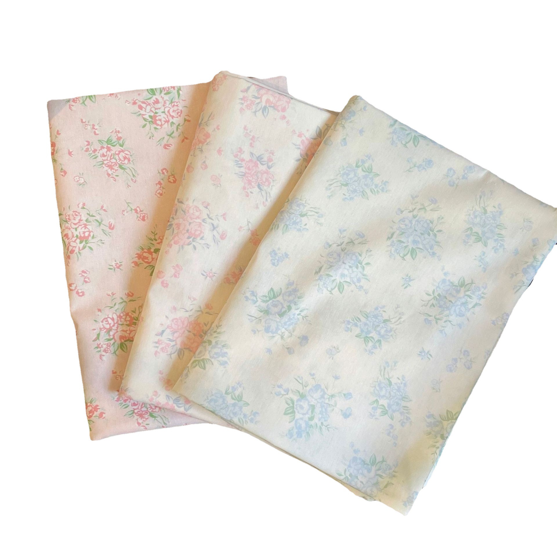 Cotton Korean ins Style Fabric Small Fresh Style Small Floral Rose Printed Parity Clothing Women's Clothing Children's Clothing Fabric
