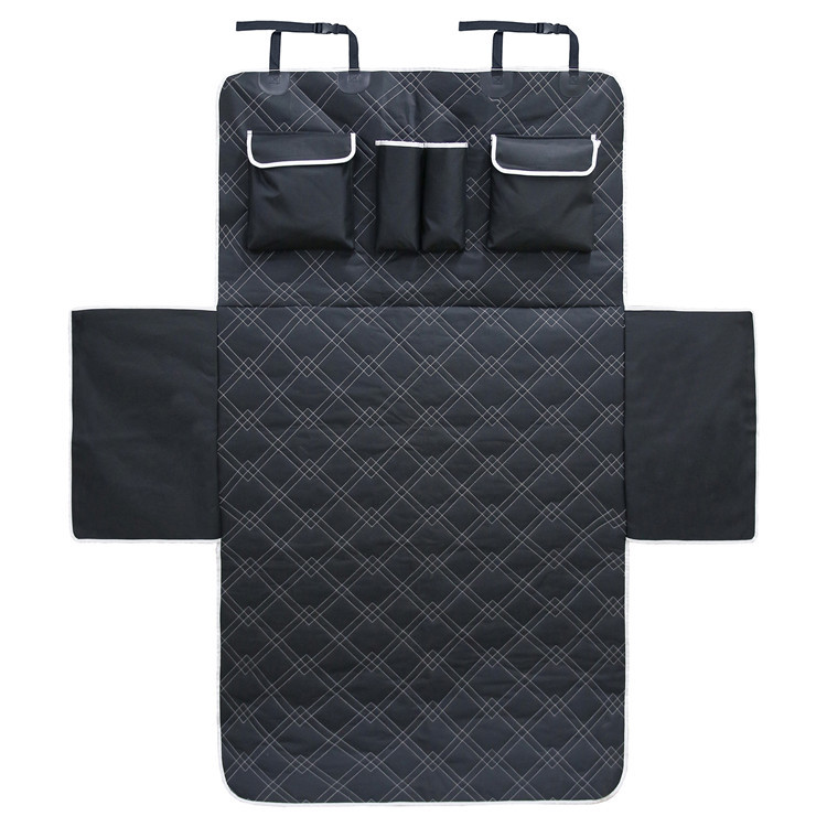 All Over the Sky New Cross-Border Amazon Plaid Quilted Cotton Rear Box Mat Storage Pocket Dog Anti-Dirty Mat Trunk Mat