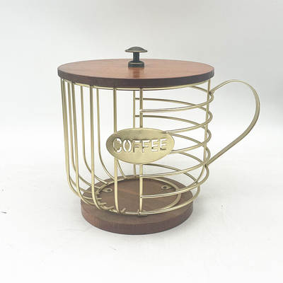 American source manufacturer iron products coffee capsule storage rack cup shape Table kitchen living room storage basket