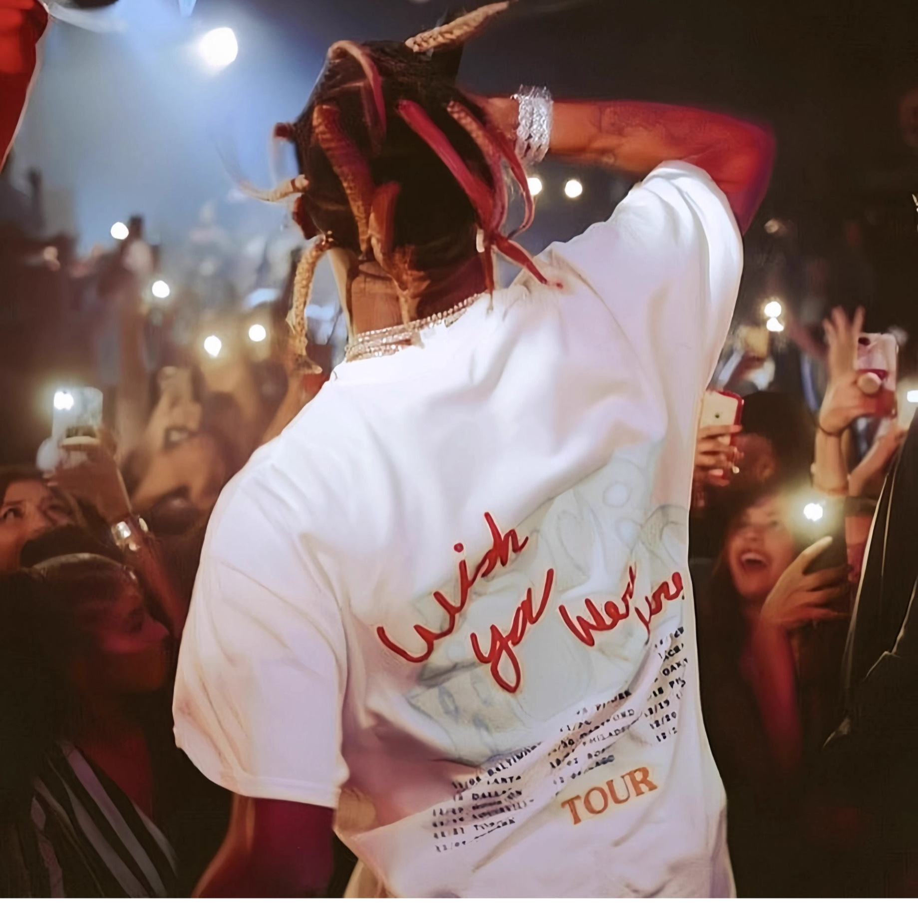 Travis Scott Cactus Jack Collection Skull Man Hiroshi Fujiwara United Printed Short Sleeve T-Shirt