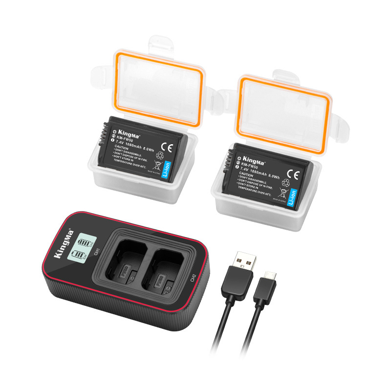 Jin code np-fw50 battery suitable for Sony ZV-E10 a6000 A7r2 a6400 micro single camera charger