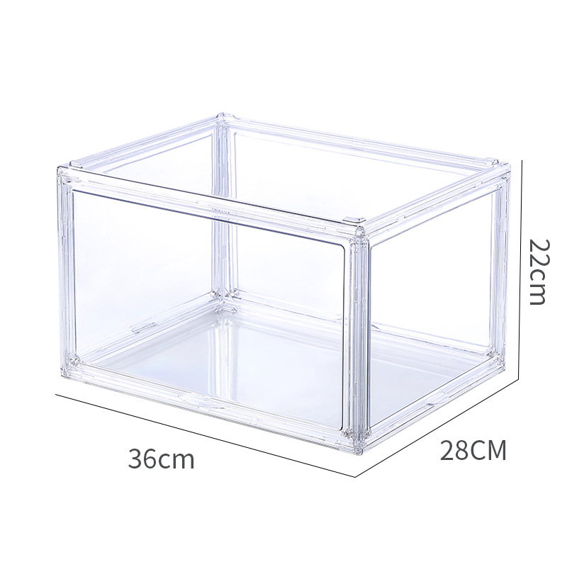 Double-door Shoe Box Ball Shoe Storage Box Transparent Anti-oxidation Internet Celebrity Collection Display Plastic Sports Shoe Cabinet Storage