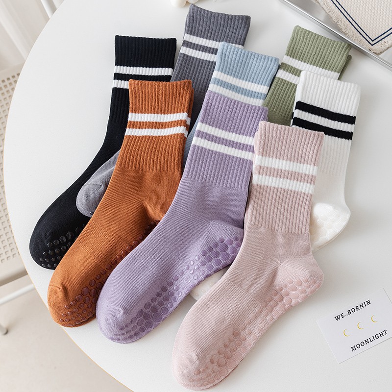 Yoga socks children's cotton spring summer autumn fitness dance Pilates professional non-slip sports adult socks wholesale