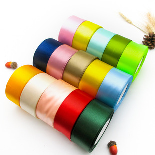 4cm Color Red Ribbon diy Ribbon Rose Material Silk Ribbon Decoration Cake Gift Packaging Ribbon Wholesale